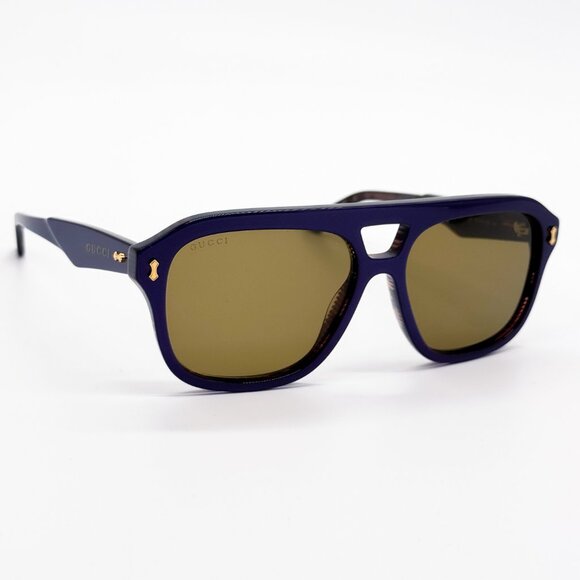 NEW GUCCI GG1263S 005 SUNGLASSES UNISEX VIOLET AVIATOR EYEWEAR GUCCI - Picture 7 of 13